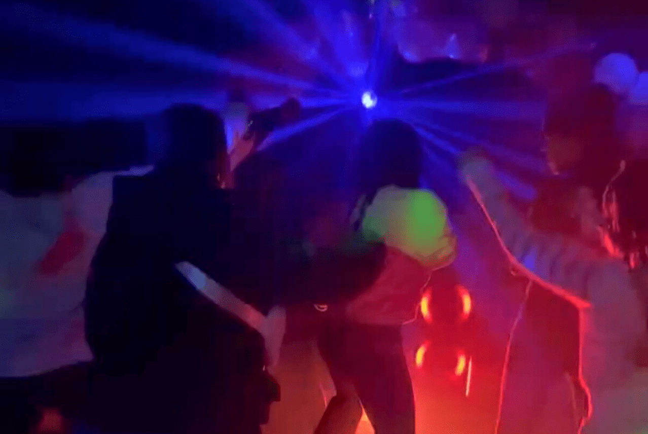 Party inside the Inflatable Club