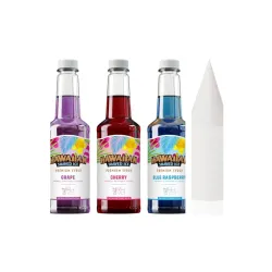 Extra Snow Cone Syrup & Cones - 25ct